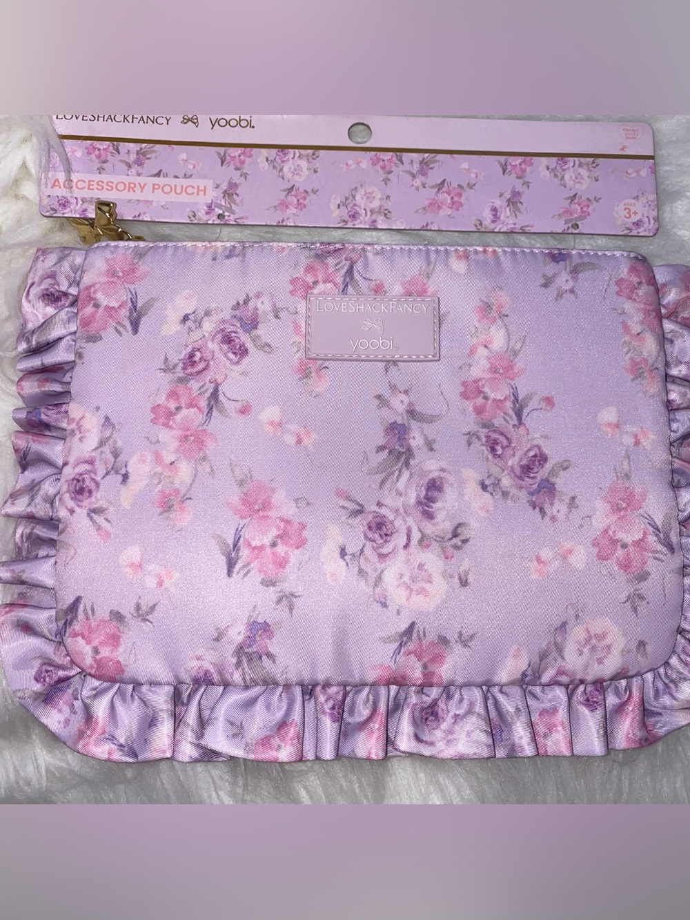 LoveShackFancy x Target - Yoobi Flat Zip Pencil Case with Ruffles New